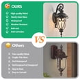 thumbnail image 2 of 23.1" Outdoor Porch Light with Wall Mount - Antique Bronze Exterior Wall Sconce Lantern for Garage, Patio, and Entryway Lighting, 2 of 9