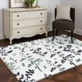 thumbnail image 3 of 2.7'x5' Area Rugs, Green Grey Botanical Indoor Outdoor Area Rug for Living Room Bedroom, Watercolor Spring Floral Summer Leaf Washable Bathroom Rugs Kitchen Floor Carpet Mats Home Decor Aesthetic, 3 of 8