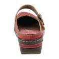 thumbnail image 4 of Spring Step L'Artiste Aneria Women's Mule Round Toe Clog - Hand-Painted Floral Laser Cut Leather - Adjustable Hook-and-Loop Strap Brushed with Gold Buckle, 4 of 7