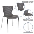 thumbnail image 2 of Lowell Contemporary Design Gray Plastic Stack Chair, 2 of 9
