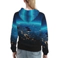 thumbnail image 7 of Sikiie Planet Earth Women's Casual Hoodies Long Sleeve Lightweight Pullover Tops Loose Sweatshirt-Medium, 7 of 7