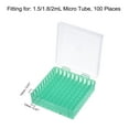 thumbnail image 3 of Freezer Tube Box 100 Places Polypropylene Plastic Lockable Holder Rack, for 1.5/1.8/2ml Microcentrifuge Tubes, Green, 3 of 5