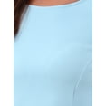 thumbnail image 5 of INSPIRE CHIC Women's Long Sleeve Dress Wedding Guest Formal Cocktail Crewneck A-Line Maxi Dress L Light Blue, 5 of 6