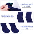 thumbnail image 2 of KESYOO - 3 pares de calcetines de color liso para hombre, suaves y esponjosos, gruesos y cálidos, de forro polar coral, para dormir en invierno, talla única (azul), 2 of 5