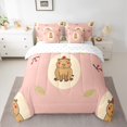 thumbnail image 2 of Castle Fairy Animal Capybara Bedding Comforter Set 7-Piece for Preppy Children,Cartoon Cute King Bedding Sets,Cartoon Wildlife Ultra Soft Bed Sheets,Microfiber Bedroom Decor,Reversible, 2 of 8
