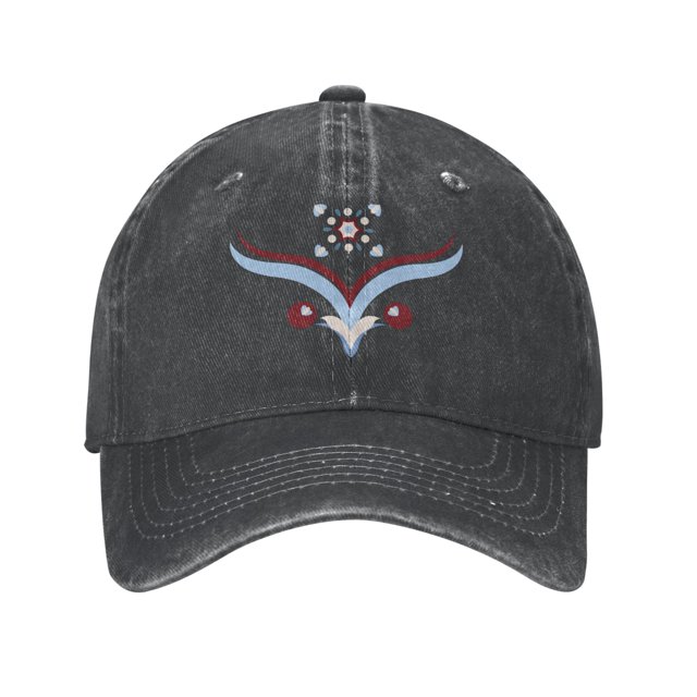 ZICANCN National Wind Pattern Casquette de Baseball Réglable Femmes, Chapeaux pour Hommes Adulte Lavé Coton Denim Baseball Caps Mode Noir