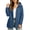 Dark Blue women winter coat a1, variant on Women Fall Winter Hooded Button Up Casual Coat Jacket Oversized Fleece Lined Outerwear Warm Basic Solid Cover Up Long Sleeve Everyday Wear Fashion Tops, Wine S