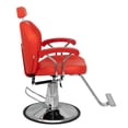 thumbnail image 2 of Silla Barberia Onof  Reclinable Giratoria Base Cromada - Rojo, 2 of 4