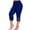 Blue, variant on ZyeKqe Plus Size Capri Leggings for Women High Waisted Capris Cutout Summer Cropped Beach Trousers Soft Tights Yoga Pants