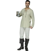 Adult's Mens Tan Peasant Shirt Costume One Size