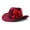 Wine red, variant on Womens Vintage Wide Brim Hat Cowgirl Hat Flower Feathers Fedora Hat Party Prop