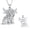 Steel, variant on Highland cattle Pendant Cremation Jewelry for Ashes Holder Urn Necklace for Ashes of Loved One