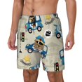 thumbnail image 2 of Fotbe Animals Driving Police Car Men’s Swim Trunks Quick Dry Swim Shorts Board Shorts with Mesh Lining-3X-Large, 2 of 9