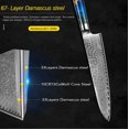 thumbnail image 6 of Kitchen Knives German Stainless Steel Damascus Chef Knife Sharp Cleaver Steak Santoku Utility Knifes with Unique Resin Ergonomic Handle with Giftbox, 6 of 8