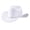 #01White, variant on Western Cowboy Hats for Women Classic Felt Wide Brim Fedora Hat with Belt Buckle Retro Panama Hat Unisex Rolled up Cap Brown One Size