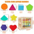 thumbnail image 7 of Wooden Shape Sorter Cube, Montessori Toys for 1 Year Old, 8pcs Colorful Multisensory Shapes, Developmental Learning Toy Gift for Baby Girls Boys 6-12-18 Months, 7 of 7