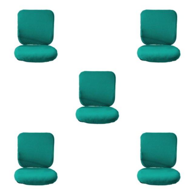 Guardoinrt Soft and Breathable Swivel Chair Cover Seating Experience Dark Green Backrest + Cushion Cover 5Set
