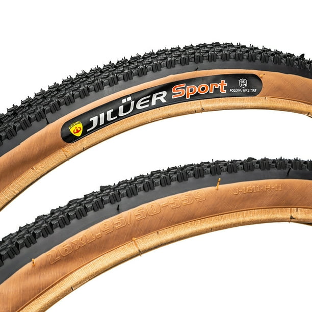 Lot 2 Pneus VTT 26 X 2,0 – Pliables, Résistants Aux Crevaisons – 50-559, Compatibles 26 X 1,95 à 2,10