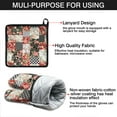 thumbnail image 7 of Pioneer Flower Kitchen Oven Mitt and Pot Holder Sets 2 Pcs for Baking, Cooking and Grilling, Heat Resistant Up To 392 °F, 7 of 7