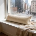 thumbnail image 4 of Lilixerw Long Lumbar Pillow 11.81x27.56 inch, Herringbone Bolster Pillow with Insert, Backrest Bed Pillow for Sofa, Bedroom, Living Room Decoration, 4 of 7