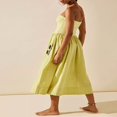 thumbnail image 2 of Women Midi Dress Summer Strapless Patchwork Solid Color Dress, 2 of 5