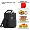 thumbnail image 2 of Versatile Container Expandable Insulated Cooler Bag 2 Tier 18L Hot Cold Food Thermal Bag for Travel Work Lunch Picnic Office, 2 of 9
