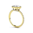 thumbnail image 3 of VS 6.50MM Moissanite Engagement Ring With Diamonds (1.21 ct Moissanite Weight, 1.8 ctw dew) Micro Pave Cathedral 14K Gold, 3 of 3