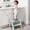 Blue, variant on Step Stool: Wooden 2 Stool For Bathroom Sink Kitchen Foldable With Side Handles 300 Lbs Capacity Non-slip A-frame Wood Color