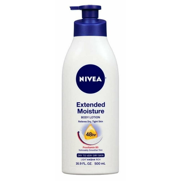 Nivea Extended Moisture Body Lotion 48hr Relief to Dry Skin 16.9 oz, 2-Pack
