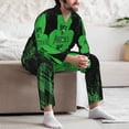 thumbnail image 7 of Honeii St Patrick's day Pattern Mens Pajamas Set,2pcs Men's Lounge Long Sleeve Sleep Shirt and Pajama Bottoms Sleepwear Set,Mens Pjs Sets-X-Large, 7 of 7