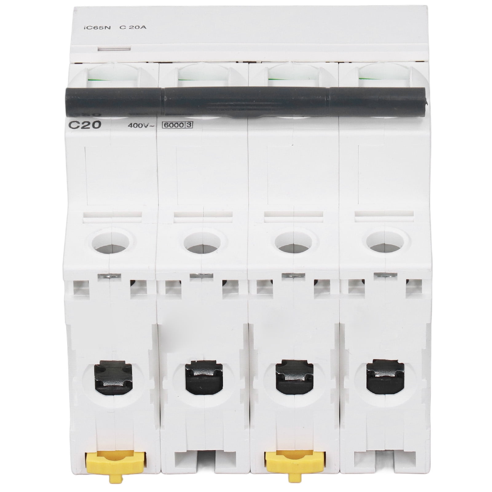 4P Miniature Circuit Breaker Pa66 DIN Rail Mount Circuits Breakers 400V Low Voltage 6000A Breaking CapacityC20A(20A)