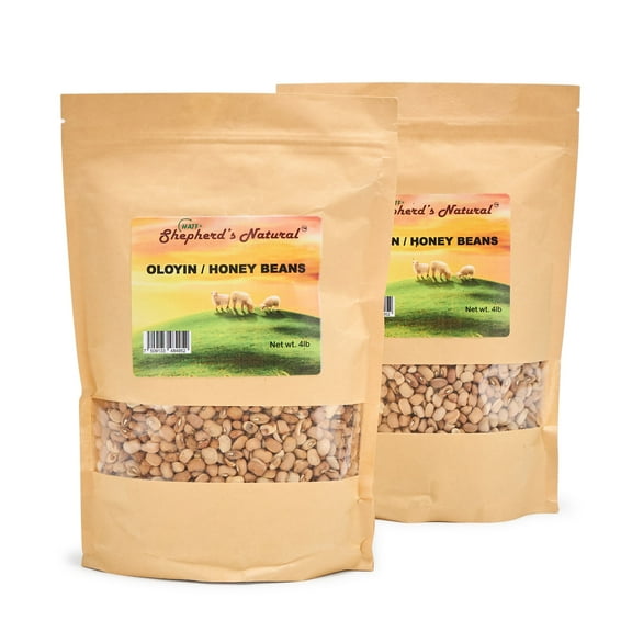 HATF'S SHEPHERD'S NATURAL Oloyin Honey Beans, 8 Ib. / 128 oz. (2 x 4Ib Bags)
