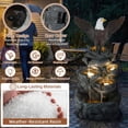 thumbnail image 5 of HOMEDIARY 37" H Outdoor Water Fountain, 4-Tier Cascading Waterfall Fountain with LED & Adjustable Pump, Garden Water Feature with Bald Eagle Statue, Natural Rock Finish for Patio, Backyard & Indoor, 5 of 7