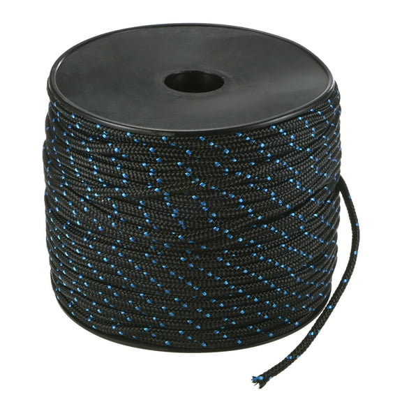 Uxcell Recoil Starter Rope Pull Cord 5mm 100m Nylon Pull Cord for Chainsaw Black Blue