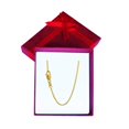 thumbnail image 3 of 14kt 24" Yellow Gold 1.0mm Shiny Octagon Box Chain with Lobster Clasp, 3 of 5