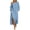 Sky Blue, variant on Guieoi Shift Dresses for Women 2026 Fall Off-Shoulder Long-Sleeve Slit Dress with Pockets Loose-Fit Maxi Casual Dress Black M
