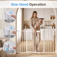 thumbnail image 2 of edx Walk-Through Baby Safety Gate for Stairs and Doorways, 30"-49" Auto Close Metal Gate for Kids/Dogs, Pressure or Hardware Mount, No Drilling, 2 of 6
