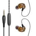 thumbnail image 1 of QKZ Auriculares con cable Auriculares con sonido de alta fidelidad Auriculares deportivos de 3,5 mm Auriculares internos para teléfono, Amarillo seitruly EL002610-01B, 1 of 2