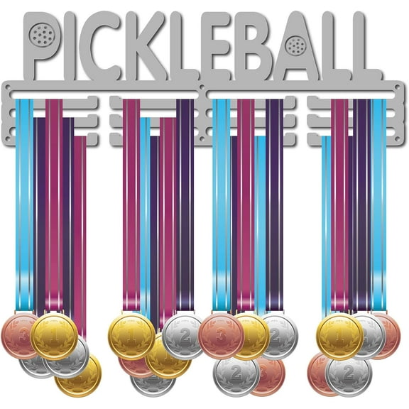 Pickleball Medal Holder Sport Medals Display Stand Wall Mount Hanger Decor Holders for Runners for Home Badge Storage 3 Rung Medalist Gymnastics Athlete Over 60 Medals 15.7" for diy