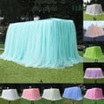 thumbnail image 2 of Table Skirt for Wedding Party Multi Color Tulle Tutu Table Cloth Decor, 2 of 5