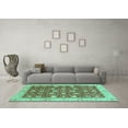 thumbnail image 3 of Ahgly Company Indoor Rectangle Oriental Turquoise Blue Traditional Area Rugs, 2' x 4', 3 of 4