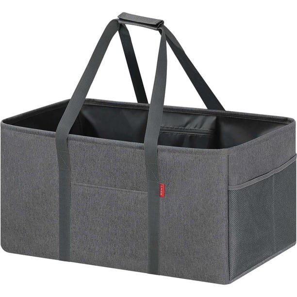 Bolsa de mano LHZK, de pie, extra grande, utilitaria, con marco de metal, color gris