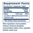 thumbnail image 5 of Life Extension Optimized Folate L-Methylfolate 1700 Mcg DFE, Folic Acid Supplement, Cognitive Health, Cardiovascular Health, 100 Vegetarian Tablets, 5 of 12