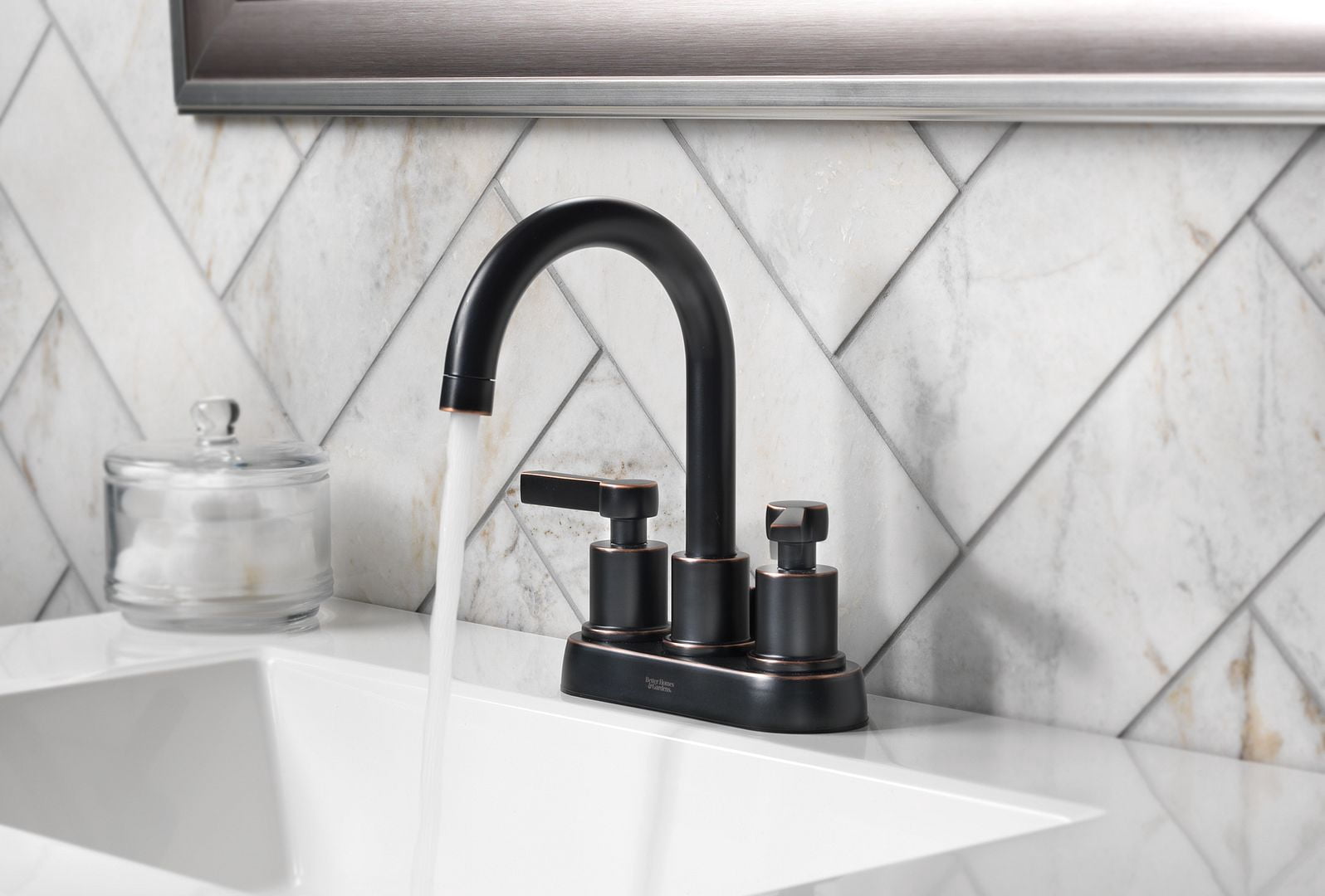 Better Homes & Gardens Holbrook Bathroom Sink Faucet with Two Handles, Oil-Rubbed Bronze