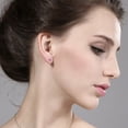 thumbnail image 3 of Gem Stone King 3.00 Ct Round 6mm Pink Zirconia 10K Rose Gold Stud Earrings for Women Men, 3 of 4