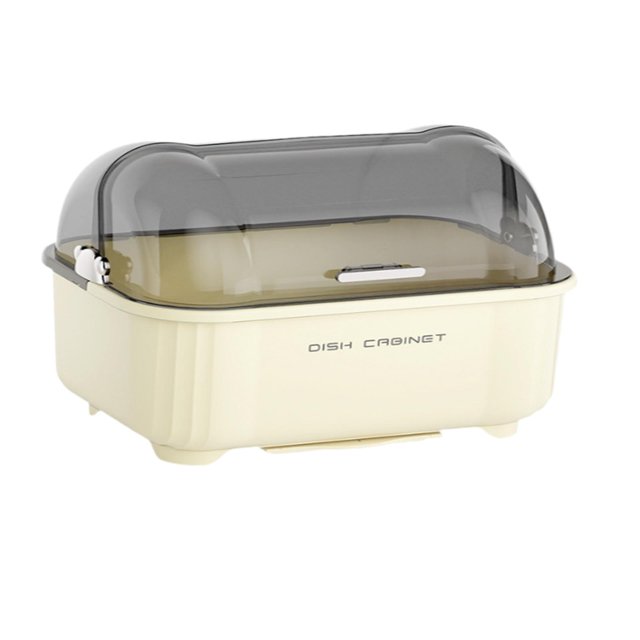 Escurridor de platos, escurridor de utensilios, bandeja para secar platos con tapa Blanco lechoso