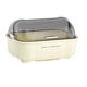 thumbnail image 1 of Escurridor de platos con tapa y tabla de drenaje, caja de almacenamiento que ahorra espacio para utensilios, Blanco lechoso, 1 of 9
