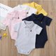 thumbnail image 2 of Newborn Baby Boy Girl Romper 0-12 Months 2024 Summer Solid 3 Colors Polo Infant Baby Clothes jumpsuit new born Bebies Roupas, 2 of 4