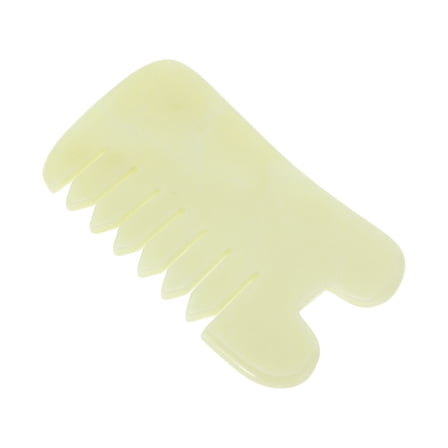 Unique Bargains 1 Pc Gua Sha Head Massage Comb for Home Green Natural Jade