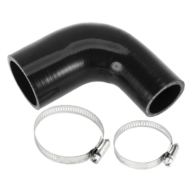 Ofertas Únicas 1 Juego Manguera de Silicona para Coche Negra de 38-51mm ID 1.5"-2.01" Longitud 90mm 3.54" 90° con Abrazaderas Universal